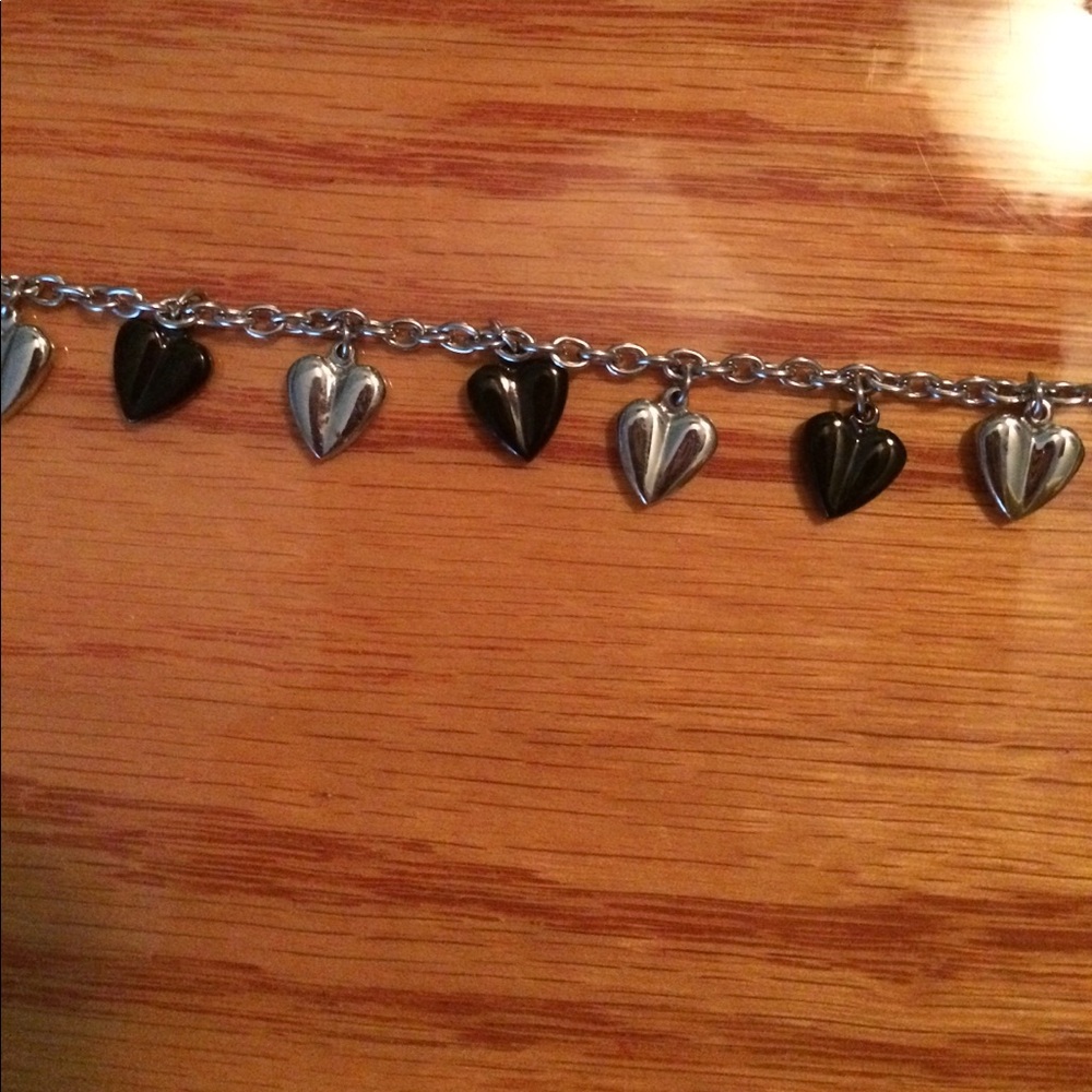 Steel by design Stainless steel black & silver steel bracelet